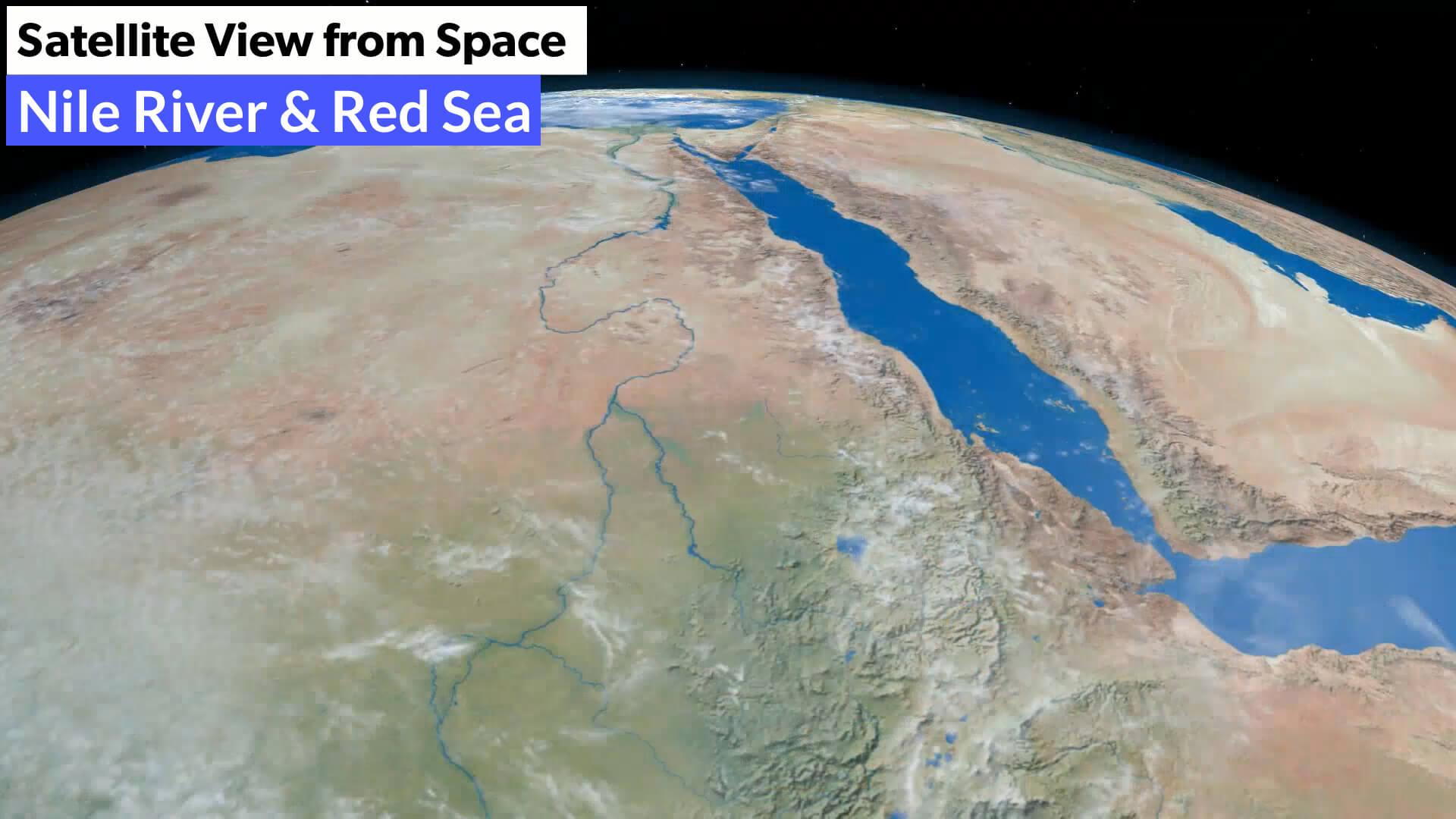 Nile River and Red Sea Satellite Image